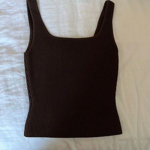 Aritzia espresso brown tight tank